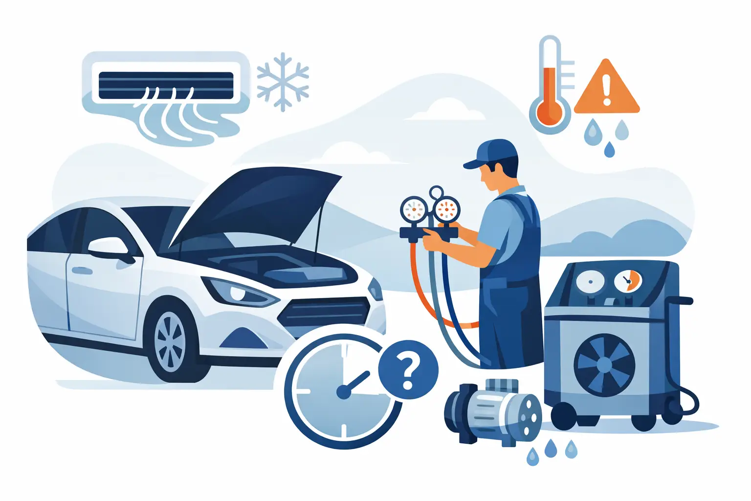 Ilmastointikorjaus auto - milloin huoltoon?
