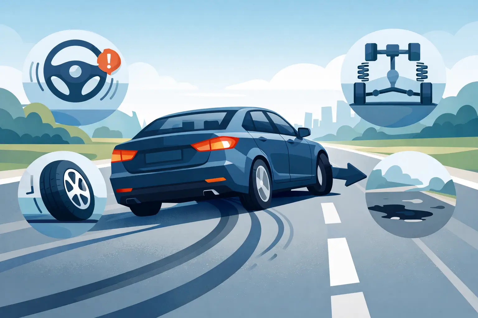 Miksi auto vetää sivulle? Syyt ja oikeat toimet
