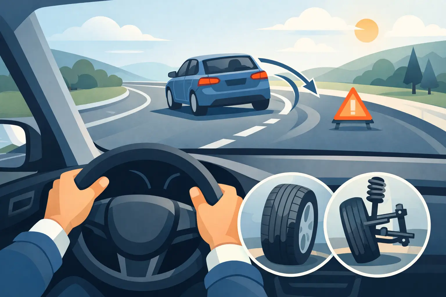 Ohjaus vetää oikealle autossa - mistä se johtuu?